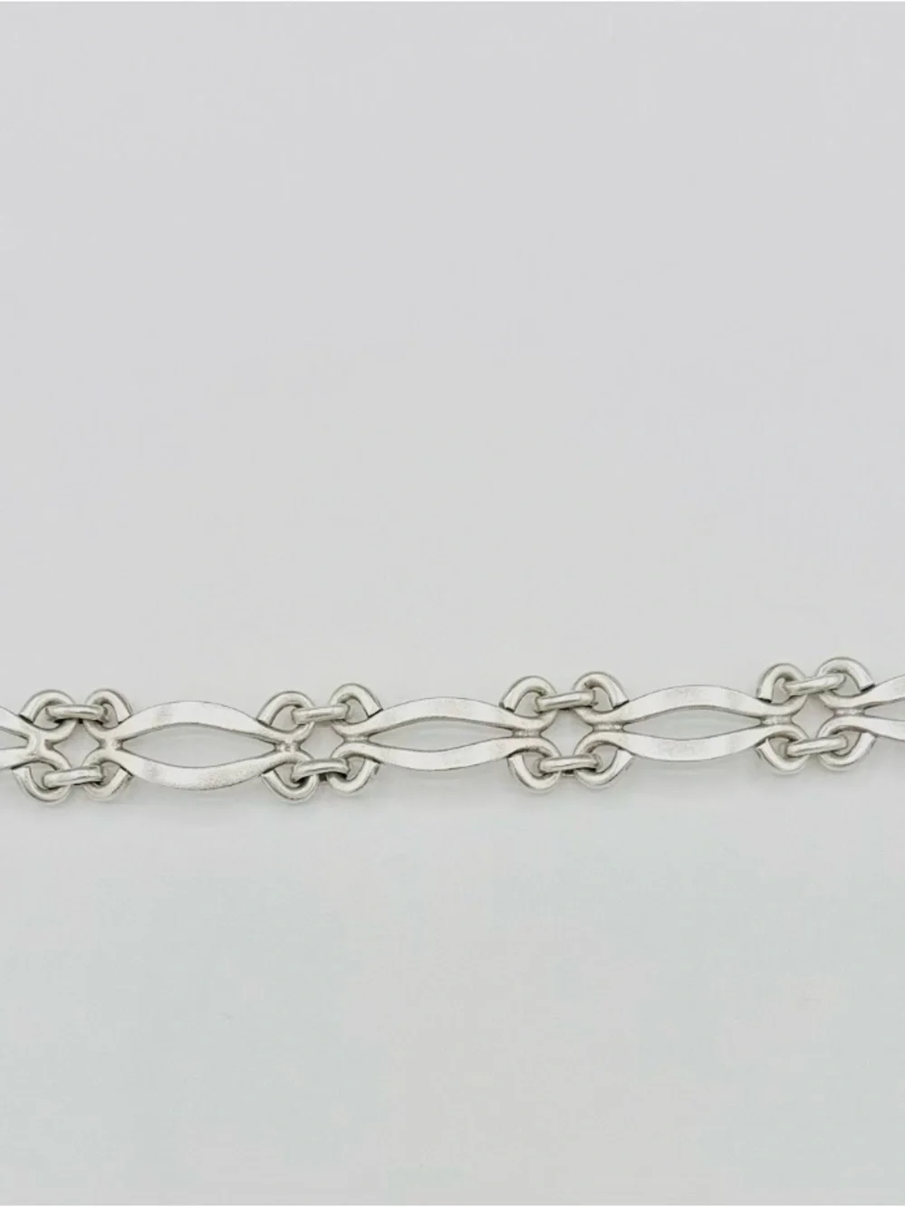 Vintage Mexico ATI Sterling Silver 925 Scroll Link Toggle Bracelet 7.5” 29.24 GR
